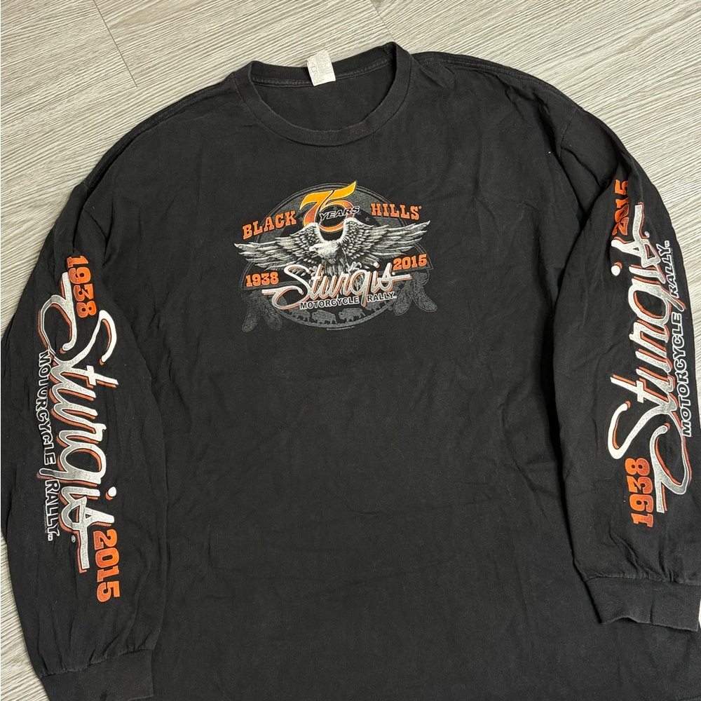 Sturgis Rally Sturgis Black Hills Motorcycle Long Sleeve T Shirt Sz 3XL Vintage